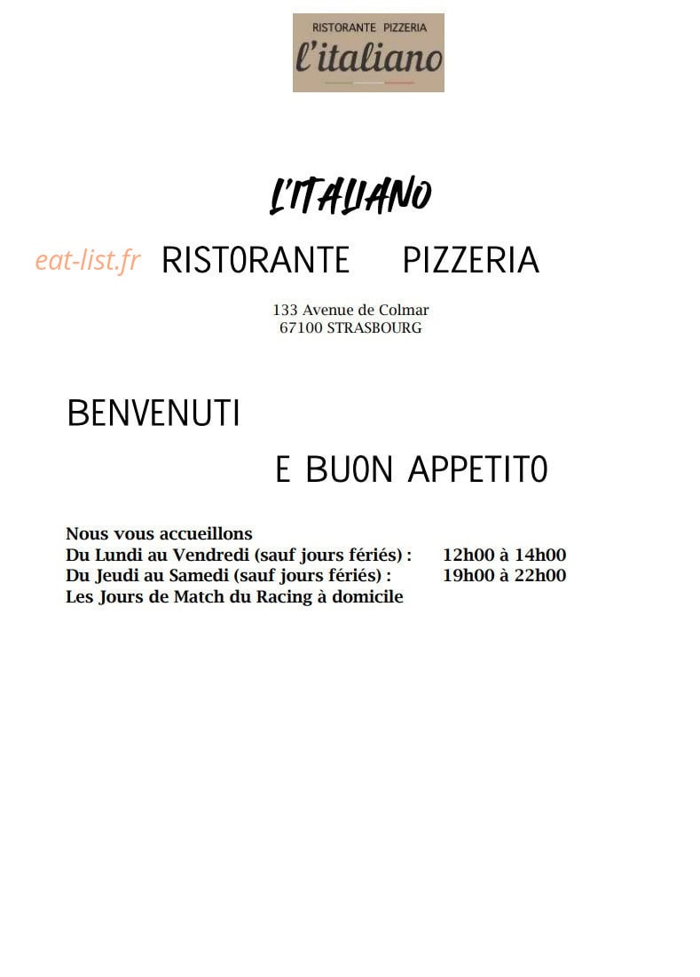 L'Italiano — carte page 1