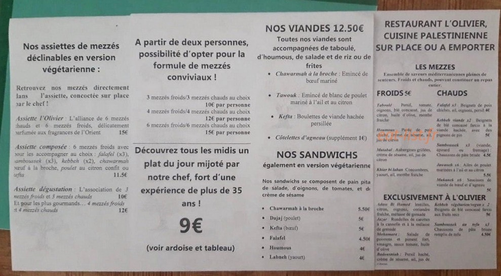 L'Olivier — carte page 1
