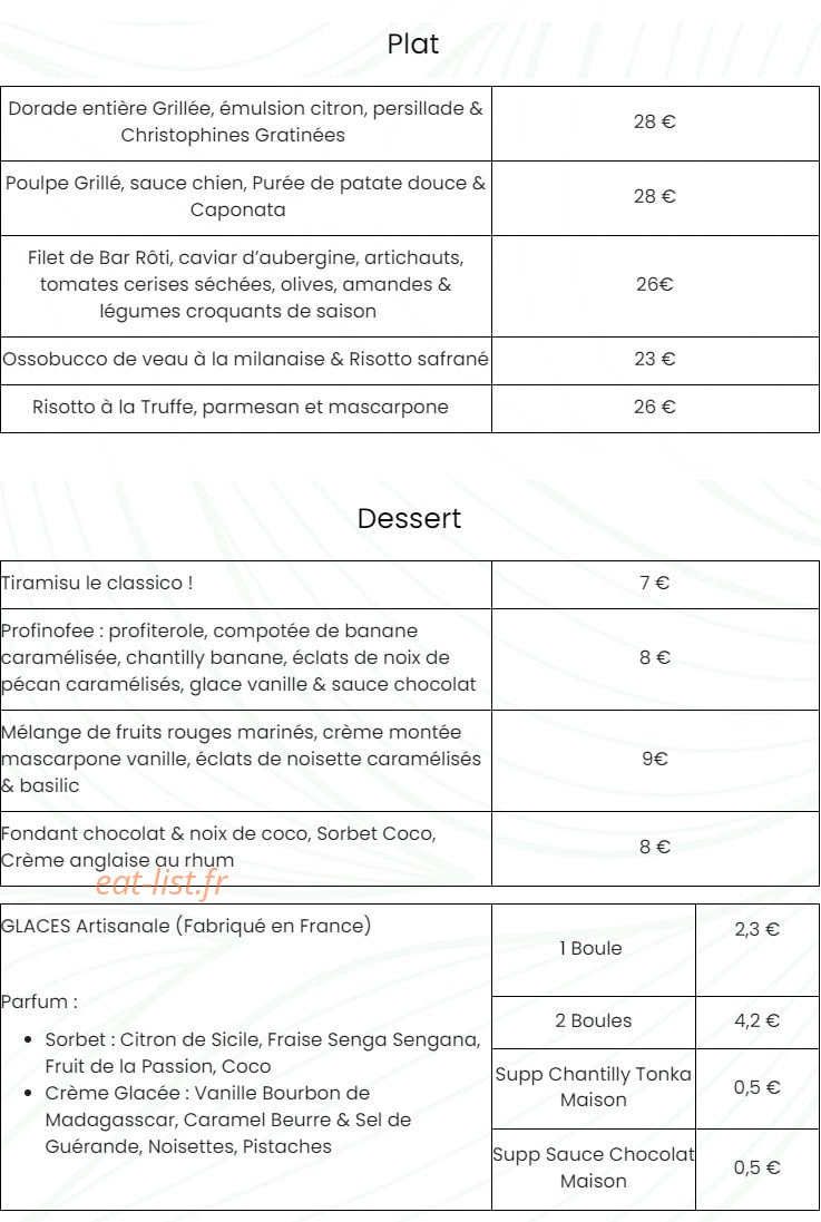 L'Orchidea — carte page 2