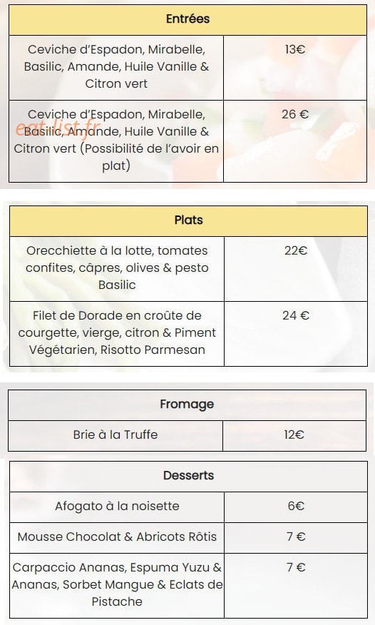 L'Orchidea — carte page 4