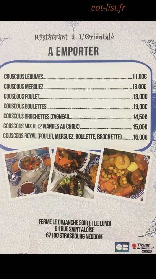 l'oriental couscous — carte page 2