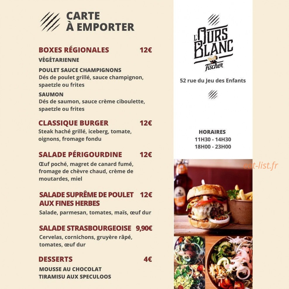 L’Ours Blanc — carte page 1
