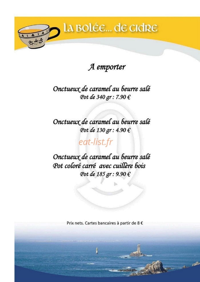 La Bolée de cidre — carte page 9