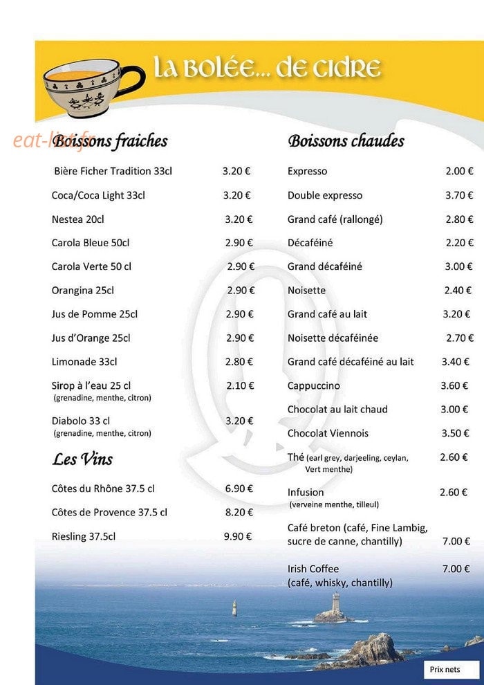 La Bolée de cidre — carte page 11