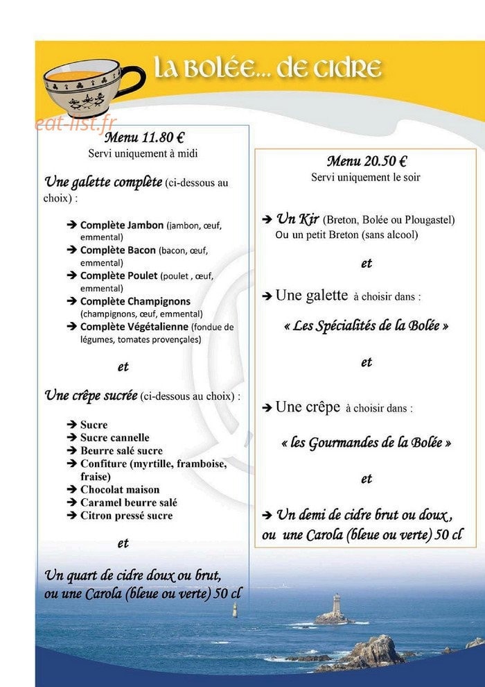 La Bolée de cidre — carte page 5