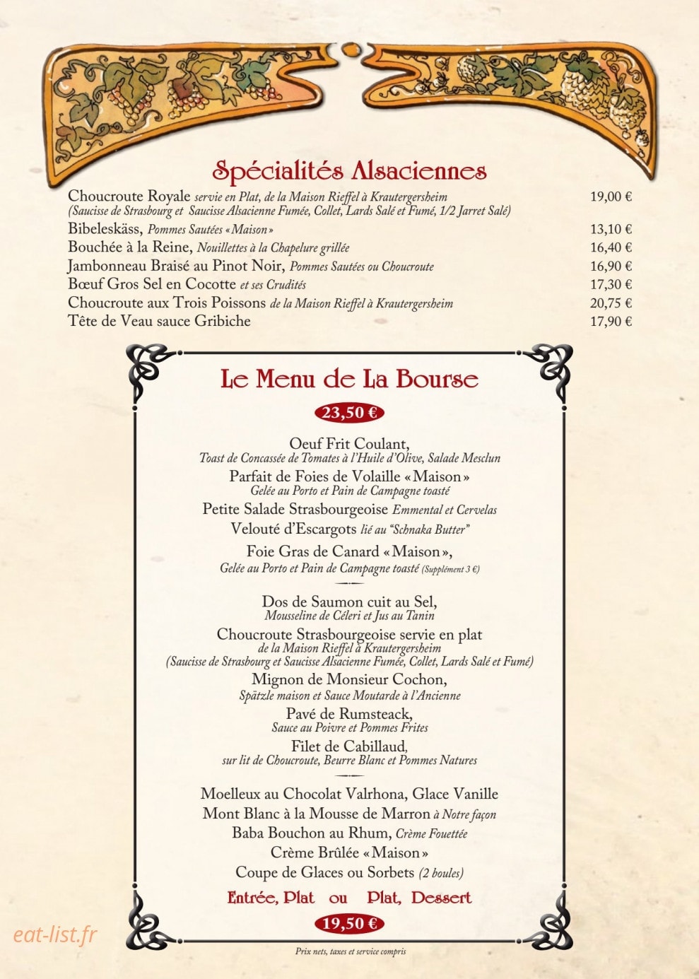 La Bourse — carte page 3