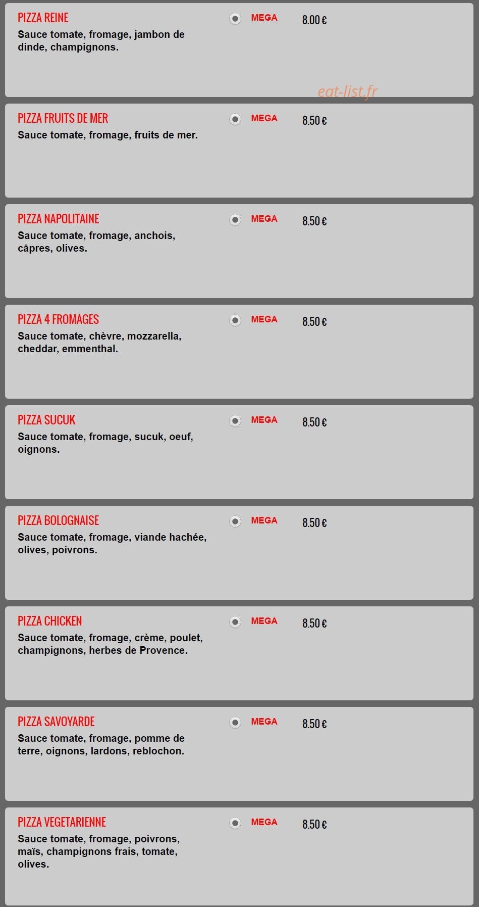 La cantine — carte page 3
