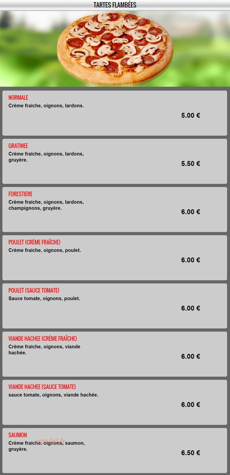 La cantine — carte page 6