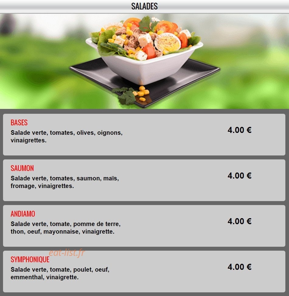 La cantine — carte page 16