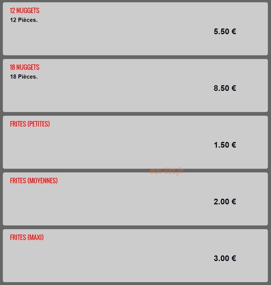 La cantine — carte page 15