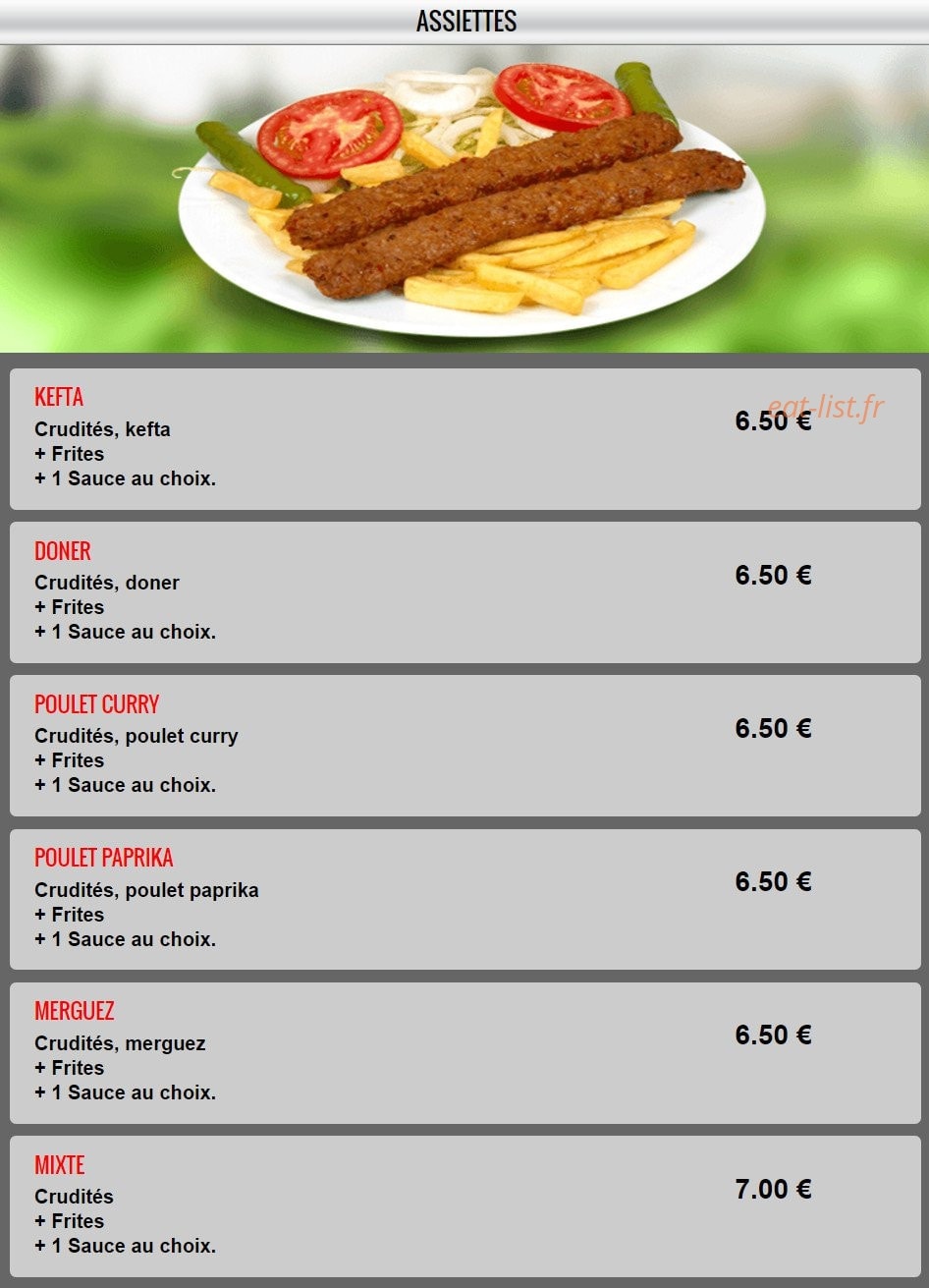 La cantine — carte page 8