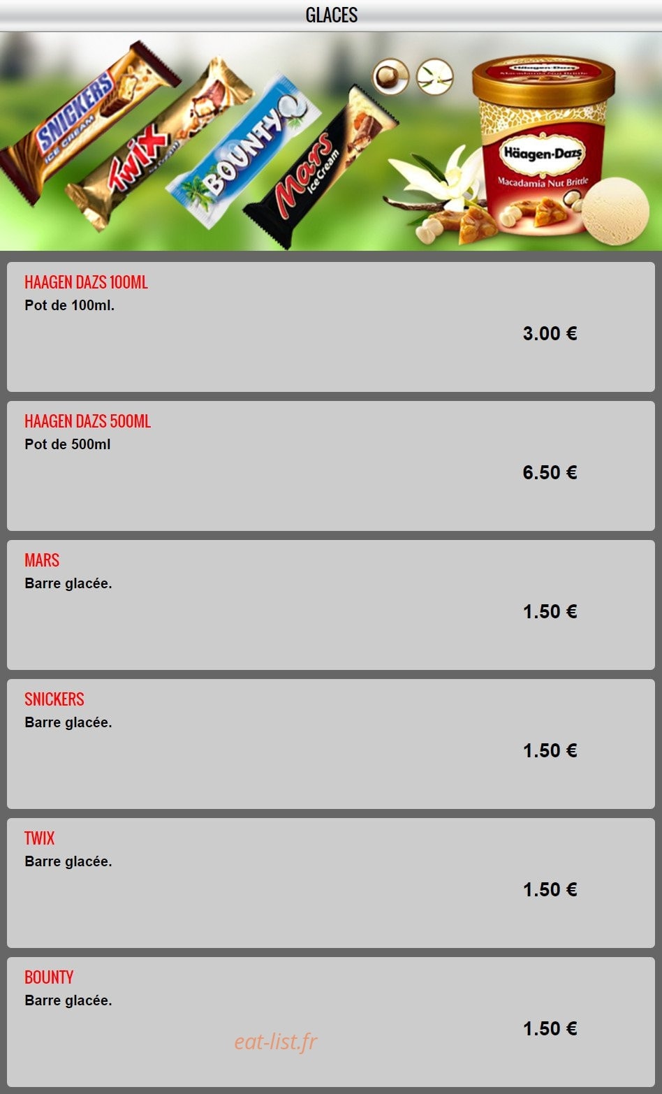 La cantine — carte page 18
