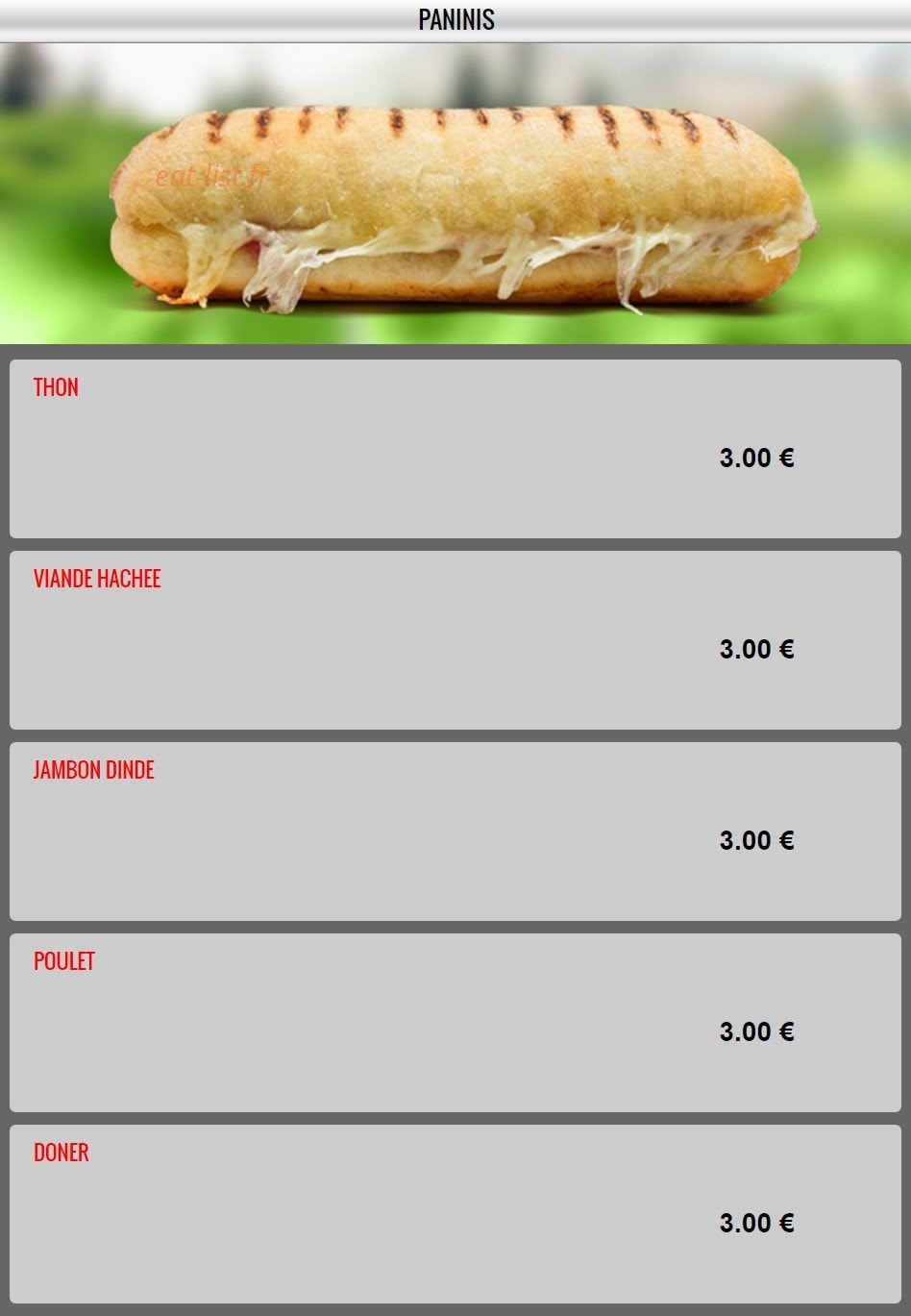 La cantine — carte page 13