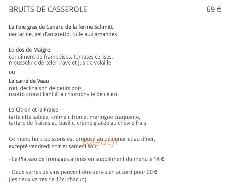 La Casserole — carte page 8