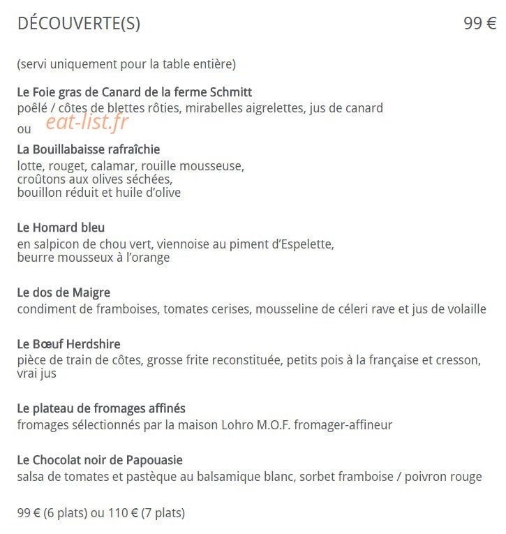 La Casserole — carte page 6