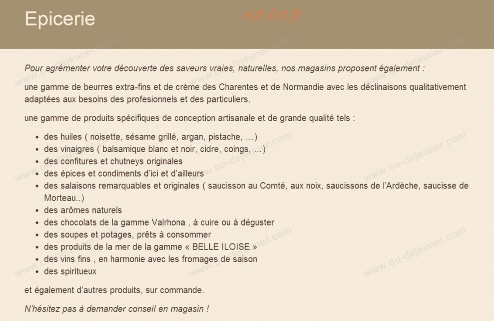 La cloche à fromage — carte page 2