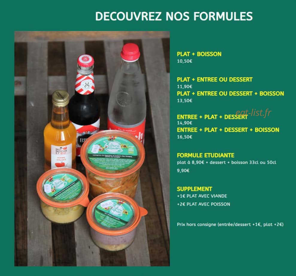 La Cuisine de Demain — carte page 3