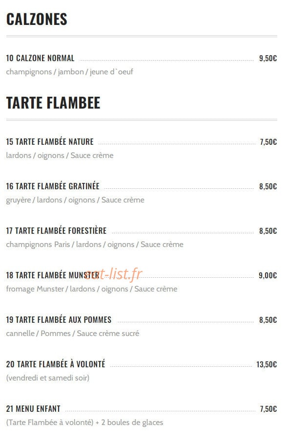 La Mesange — carte page 2