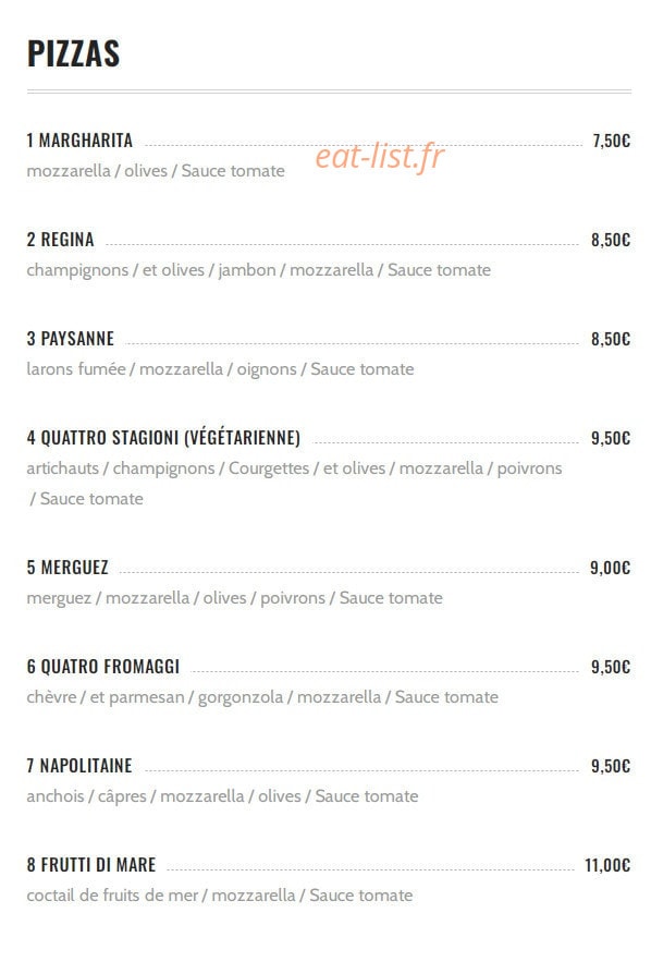 La Mesange — carte page 1
