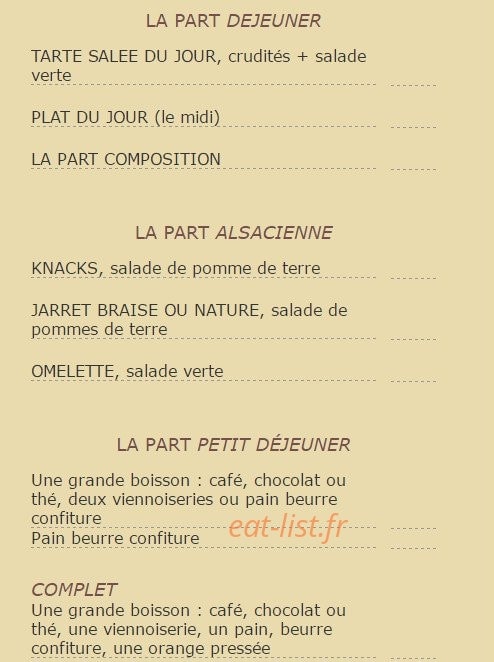 La part Thé — carte page 2