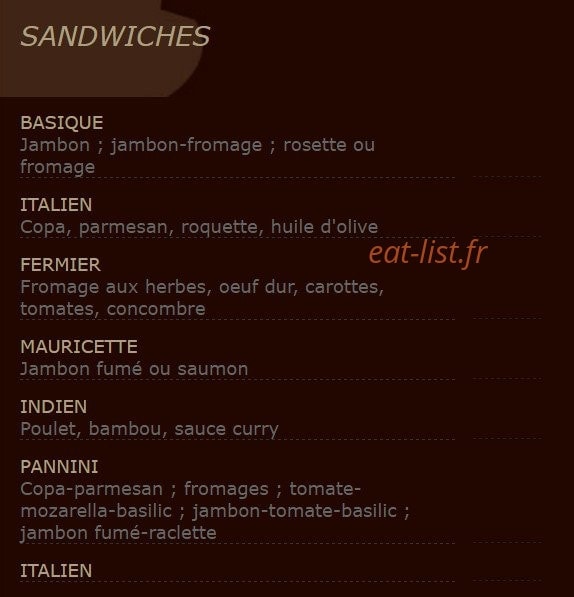 La part Thé — carte page 7