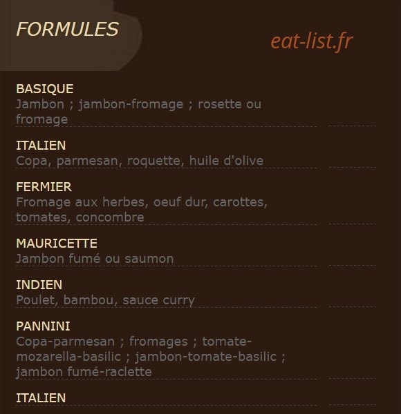 La part Thé — carte page 5