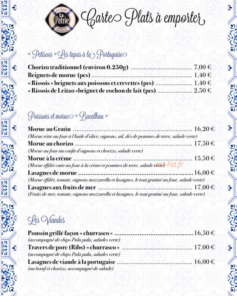La Patrie — carte page 1