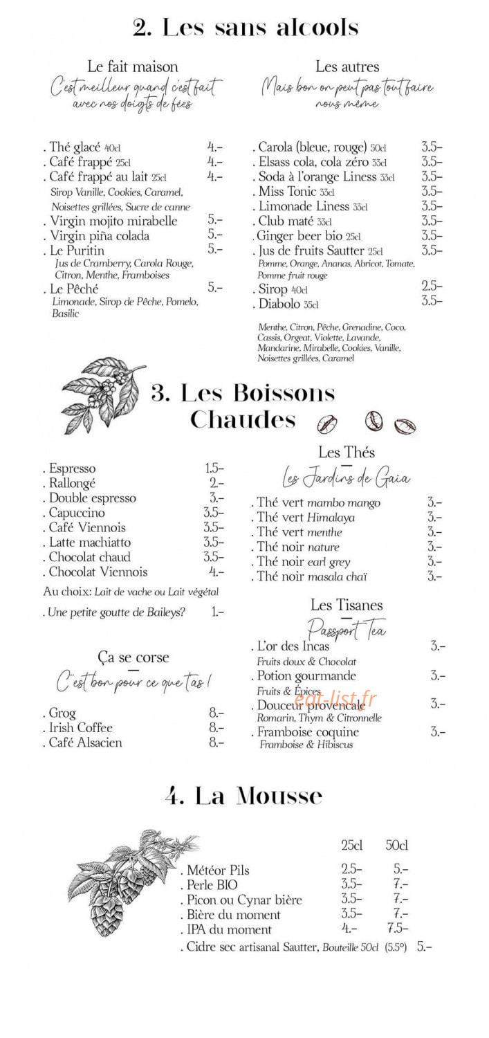 La Pépinière — carte page 3