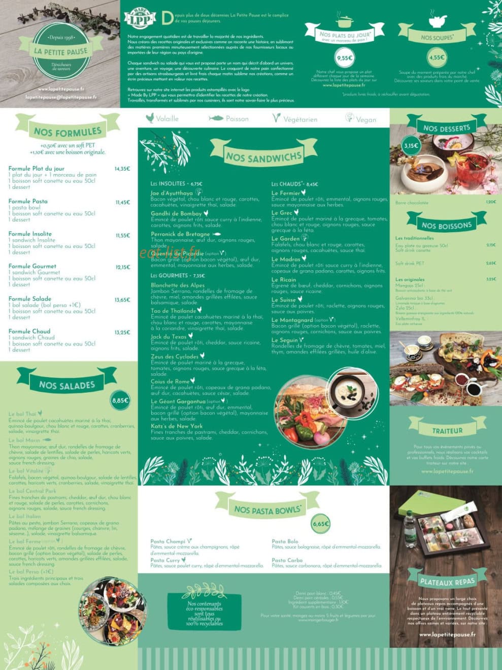 la petite pause — carte page 1