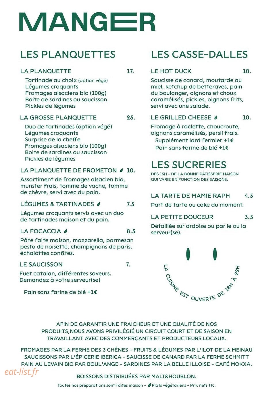 La Planque — carte page 1