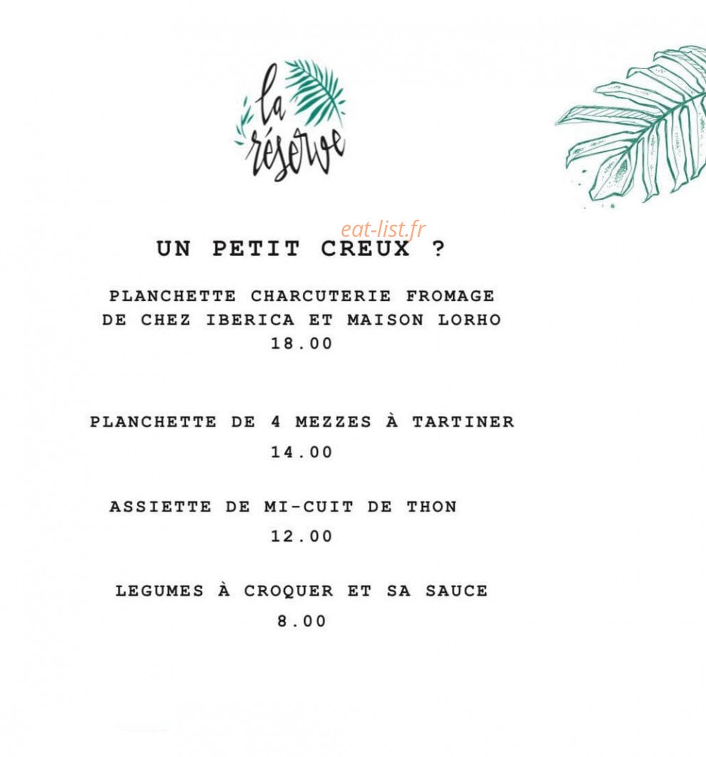La réserve — carte page 1