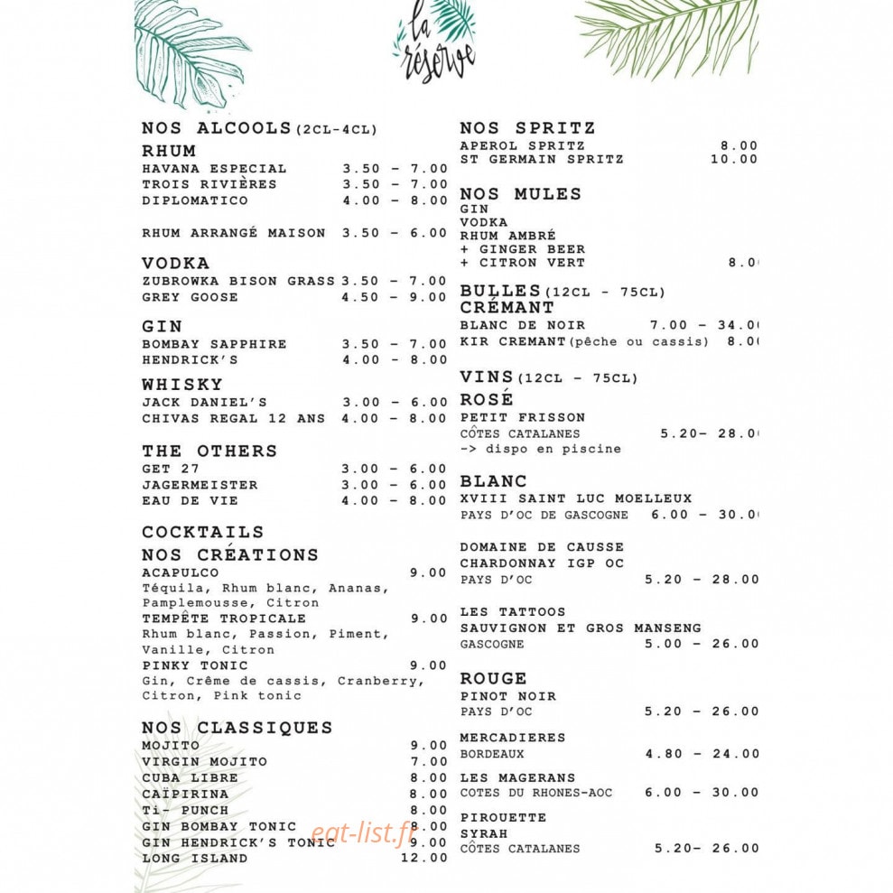 La réserve — carte page 3