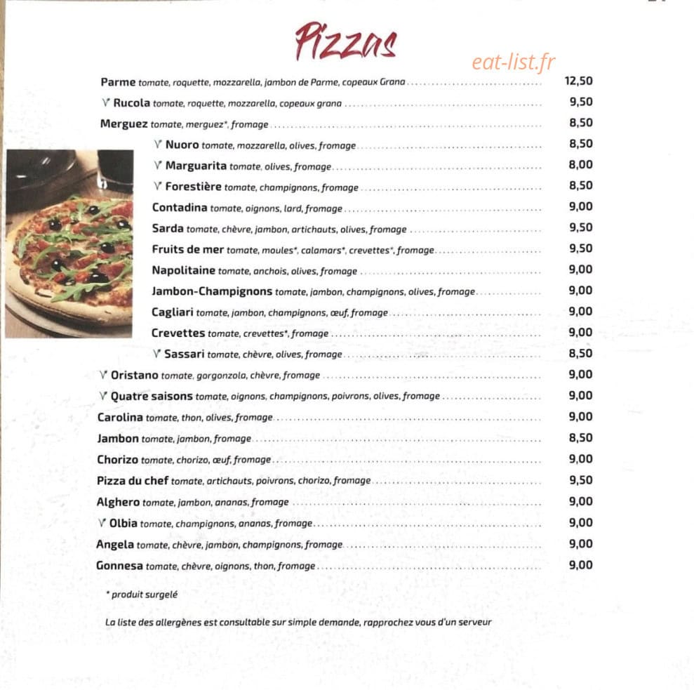 La Sarda — carte page 2