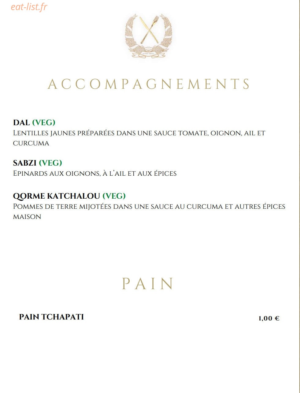 La Table Afghane — carte page 4