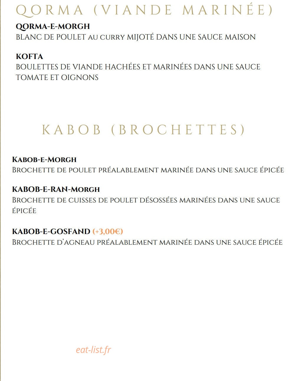 La Table Afghane — carte page 5
