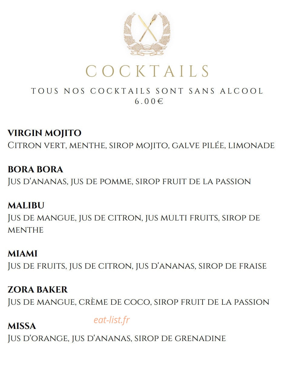 La Table Afghane — carte page 11
