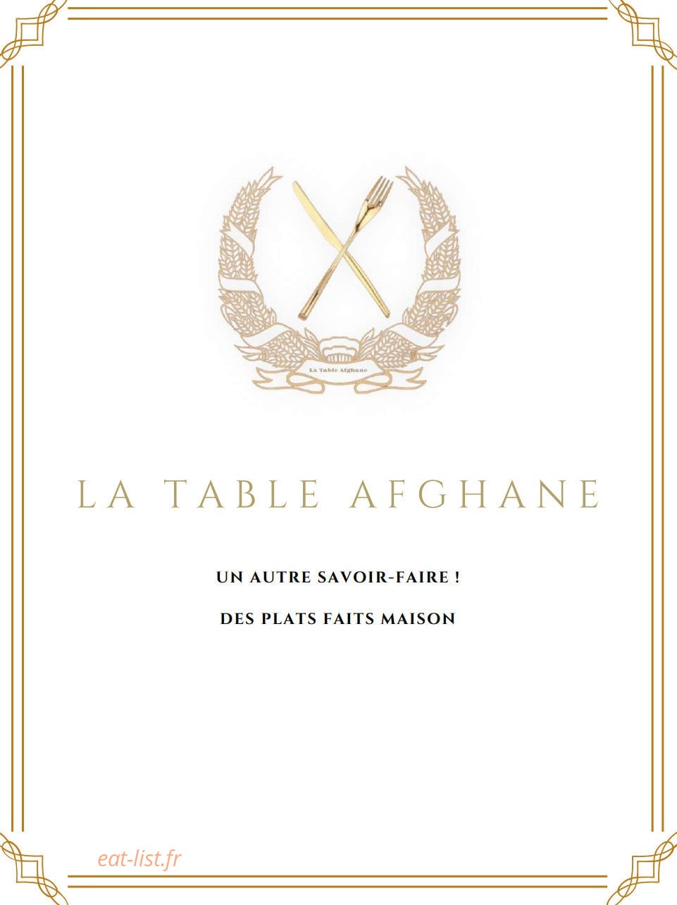 La Table Afghane — carte page 1