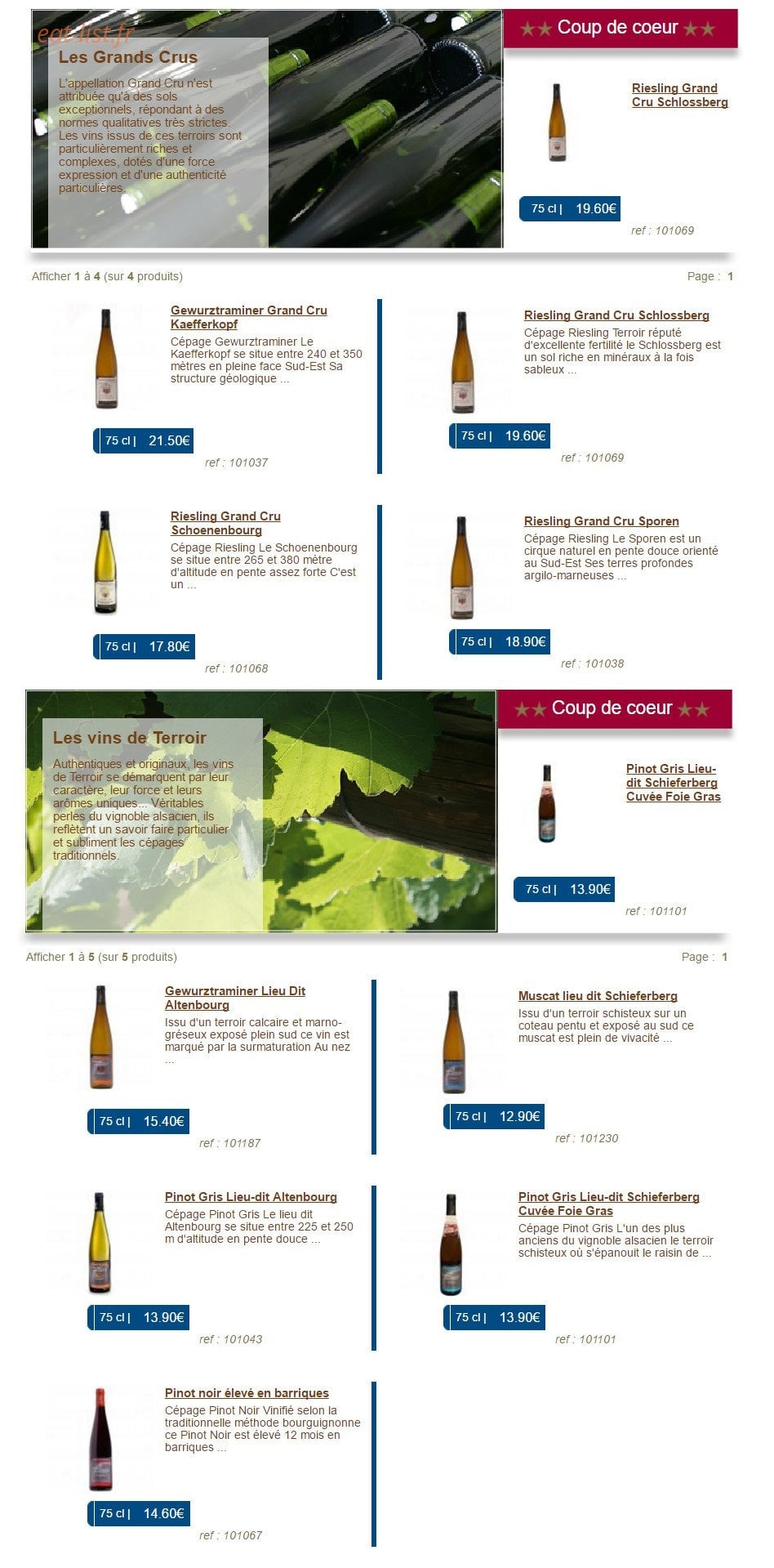 La Table d'Edouard Artzner — carte page 3