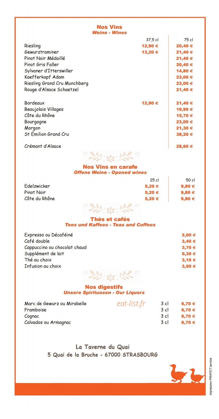 La Taverne Du Quai — carte page 6