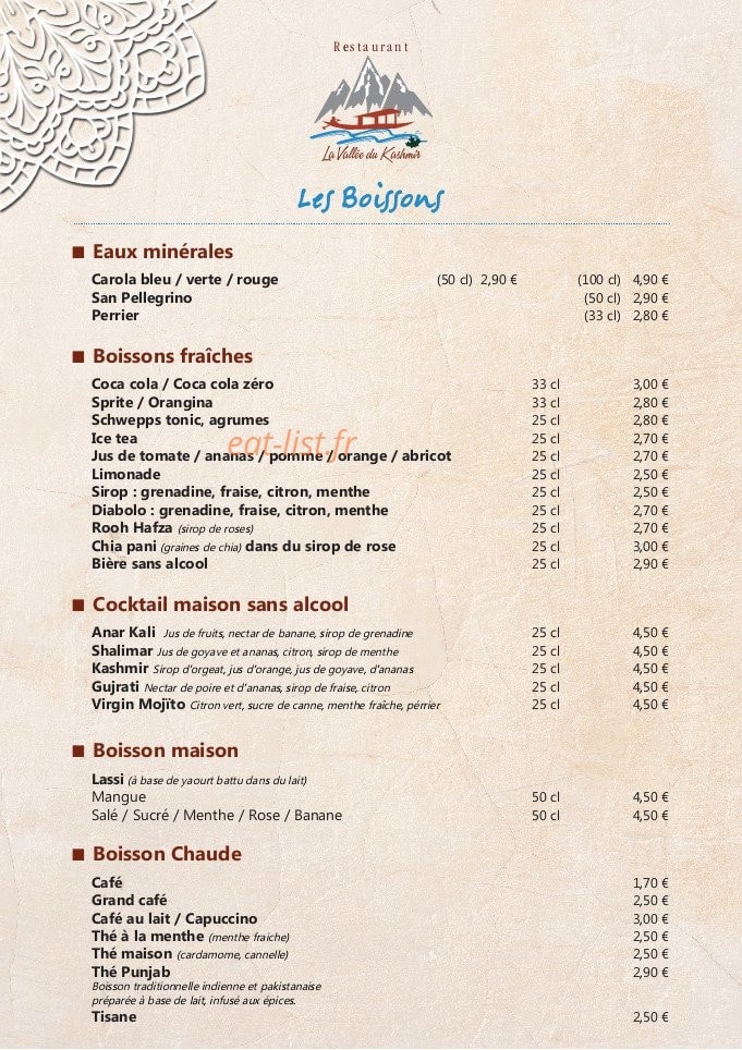 La Vallée du Kashmir — carte page 10