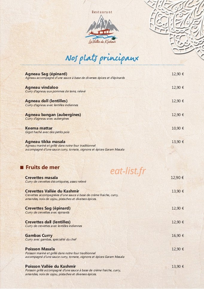 La Vallée du Kashmir — carte page 5