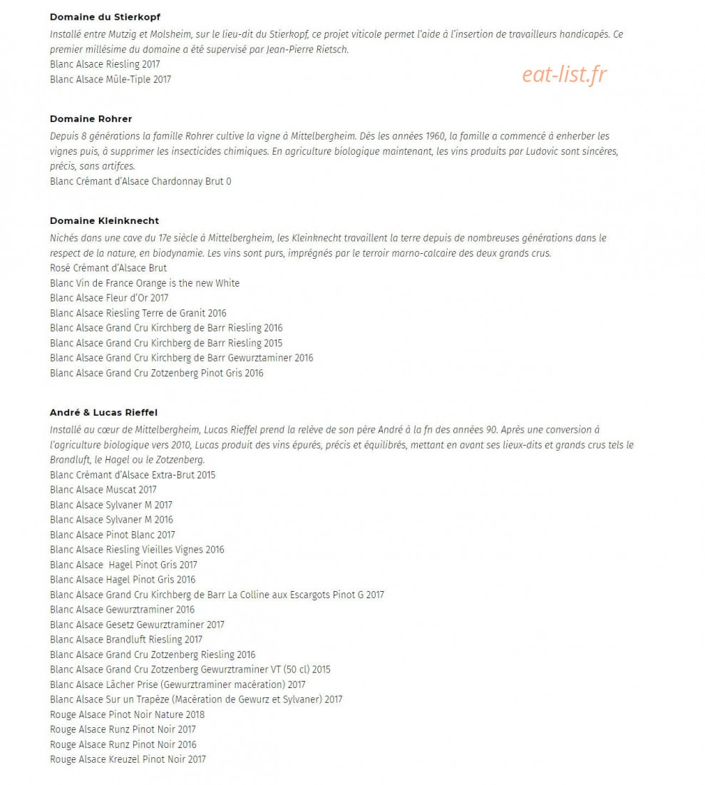 La Vieille Enseigne — carte page 7