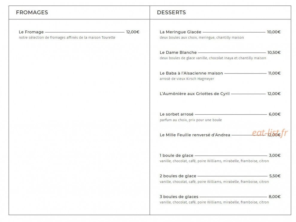 La Vieille Enseigne — carte page 2
