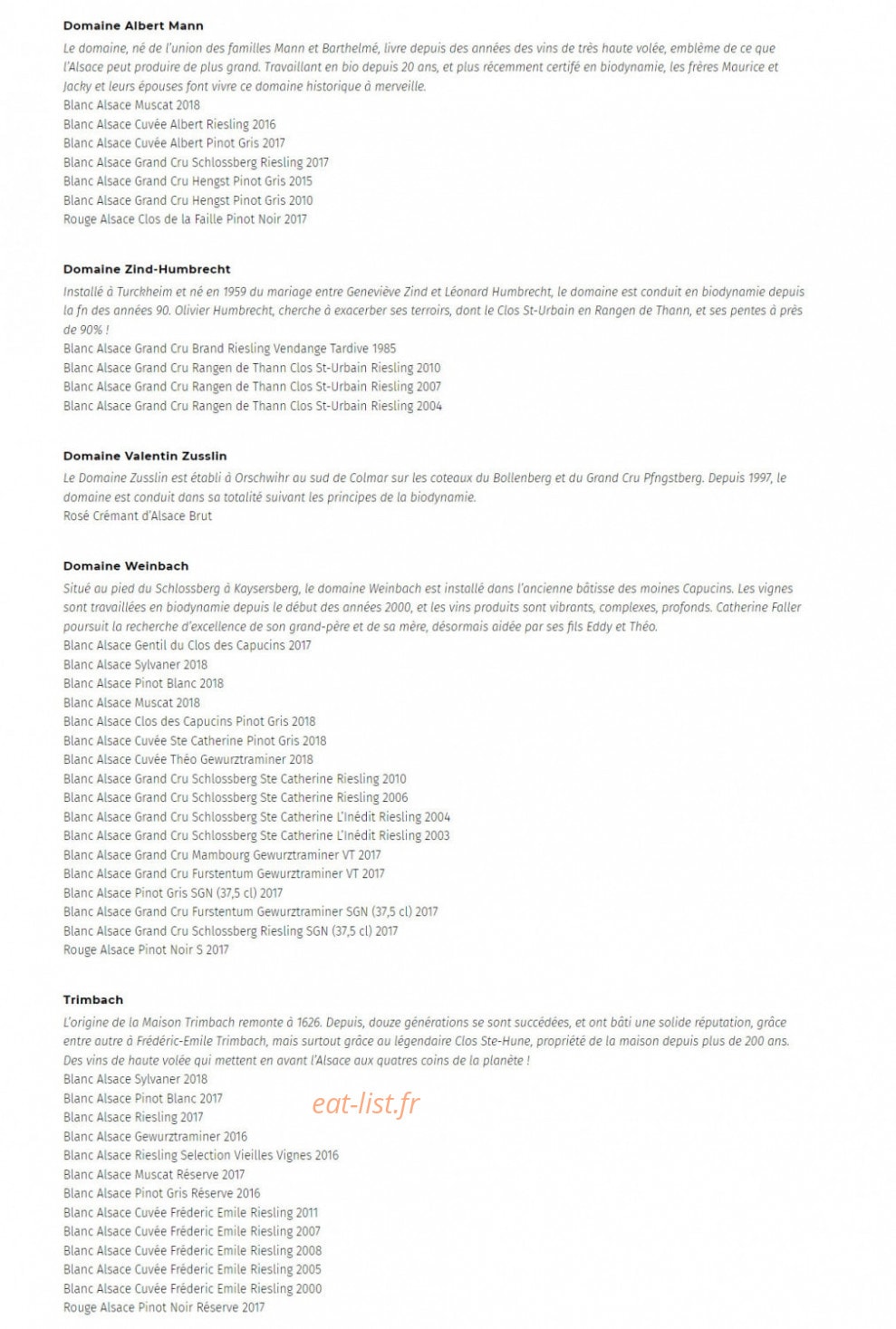 La Vieille Enseigne — carte page 4