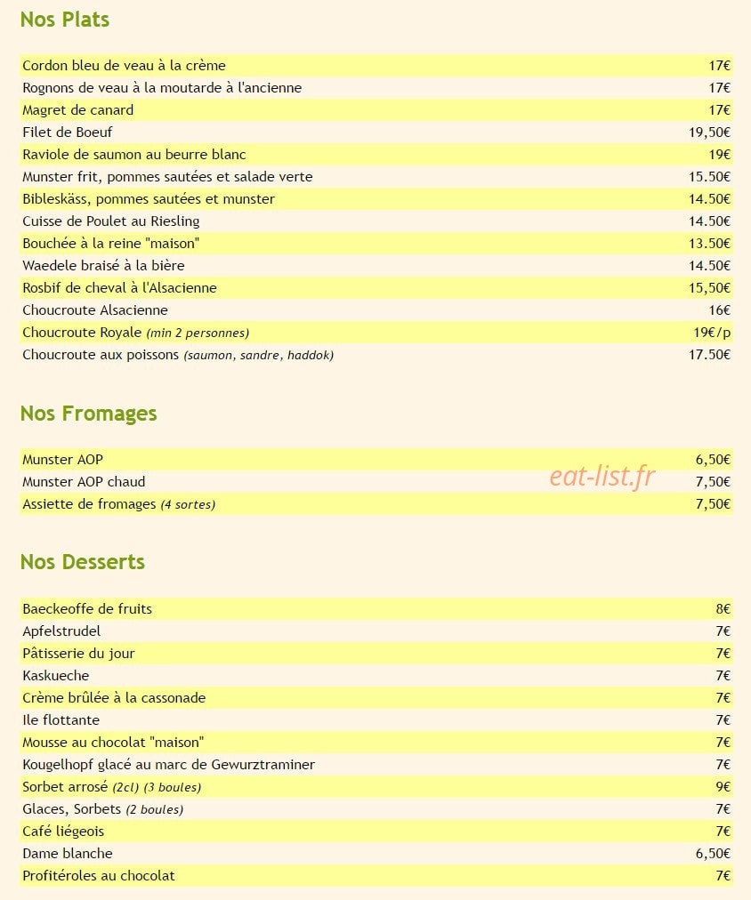 Le Baeckeoffe d'Alsace — carte page 2