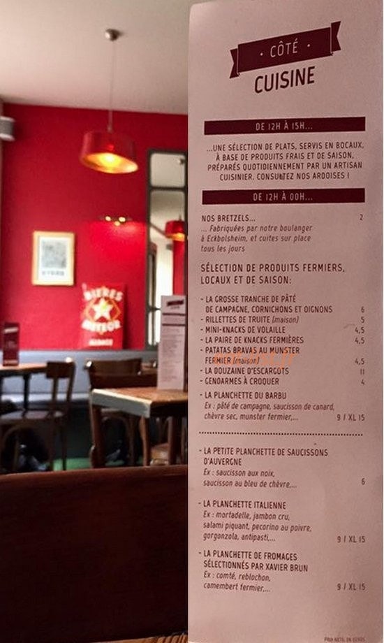 Le Barbu'to — carte page 1