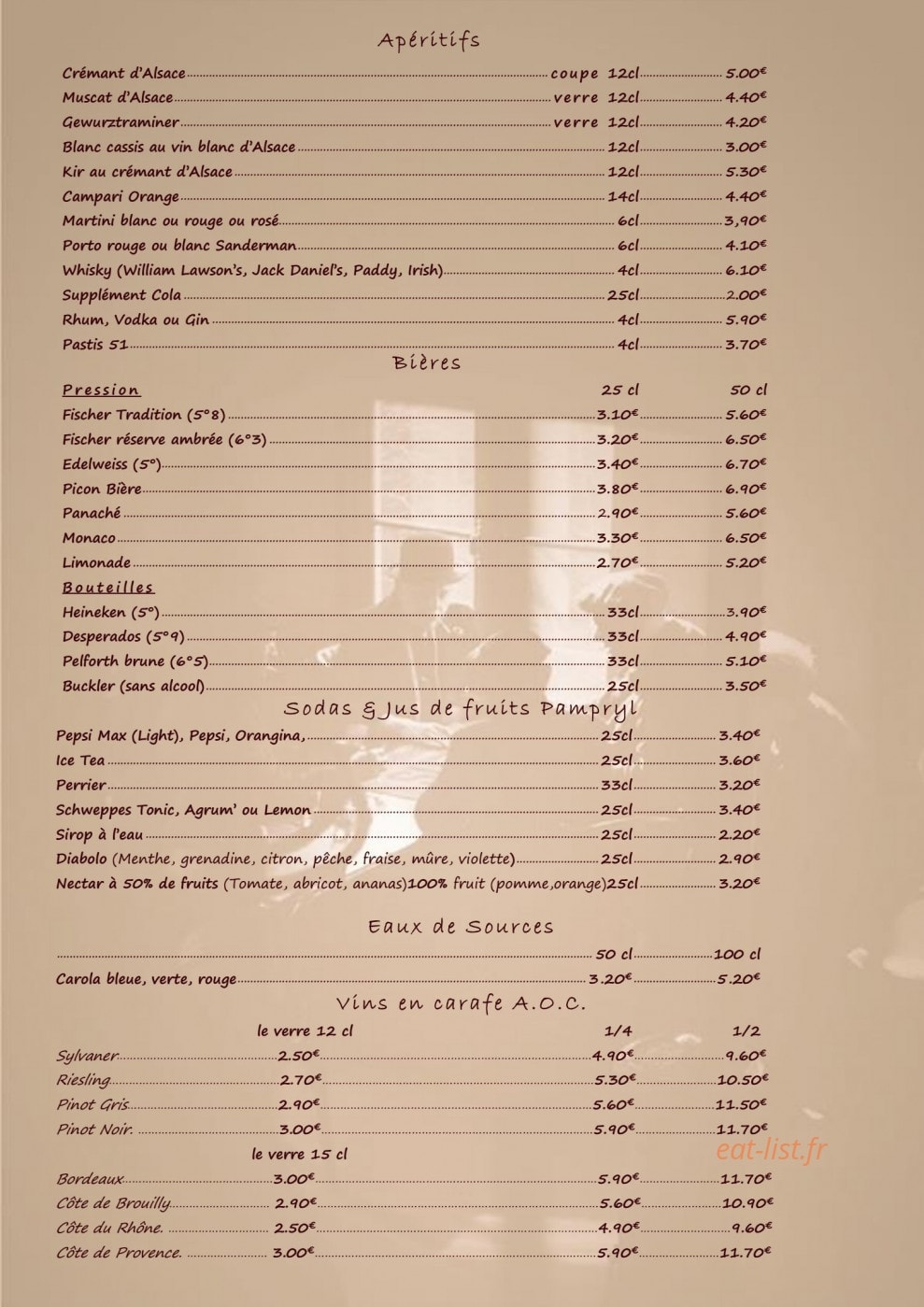 Le bistrot des Copains — carte page 5