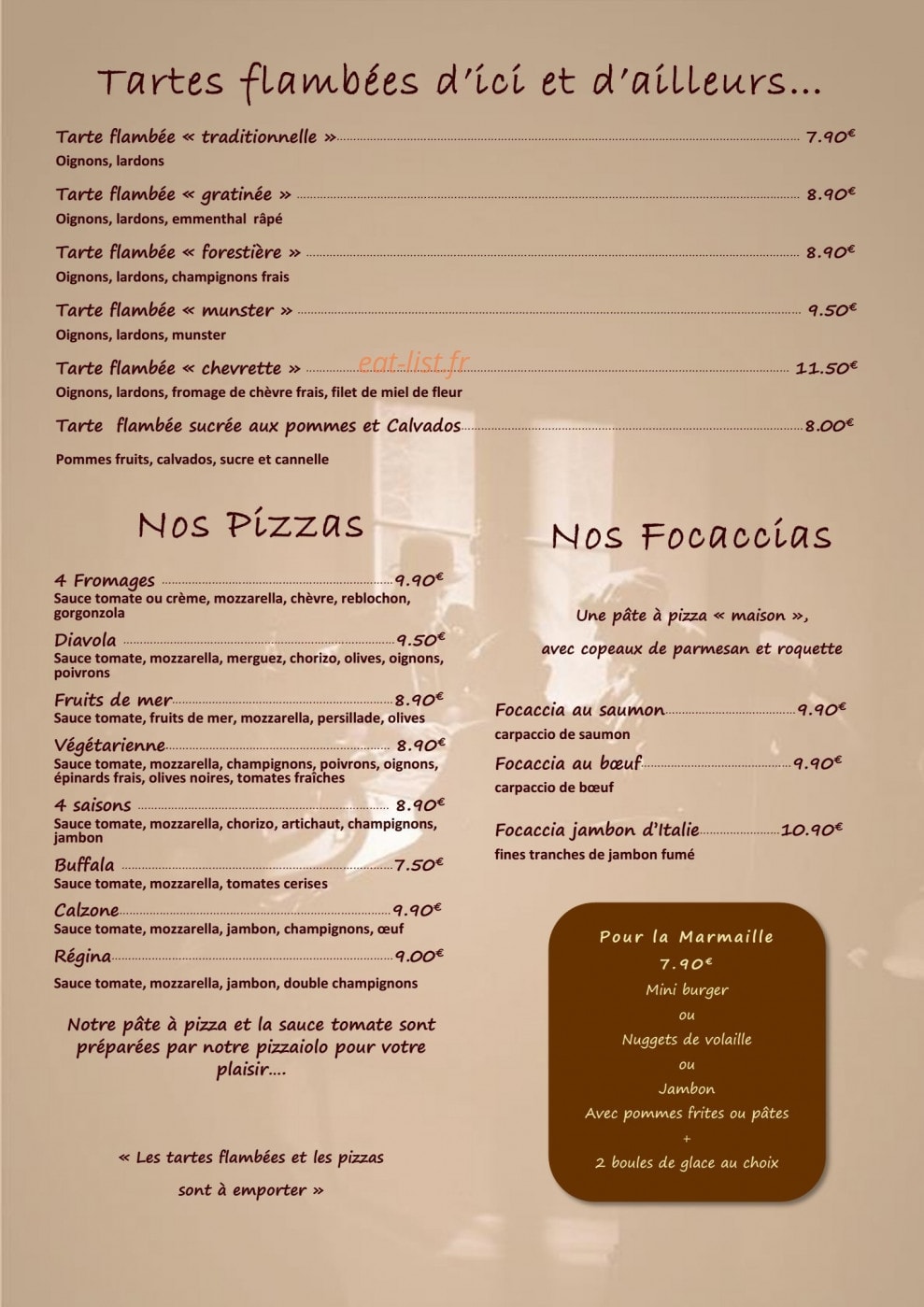 Le bistrot des Copains — carte page 3