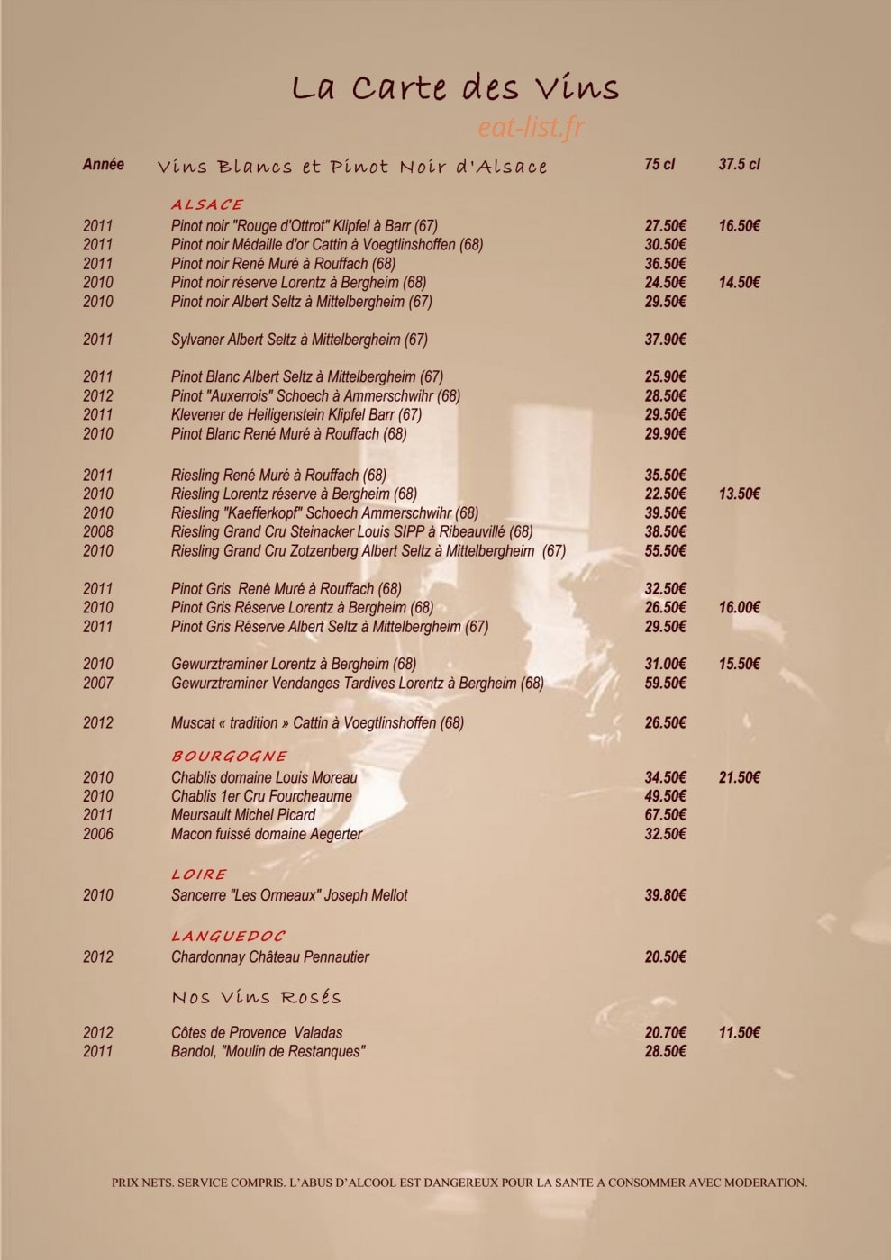Le bistrot des Copains — carte page 6