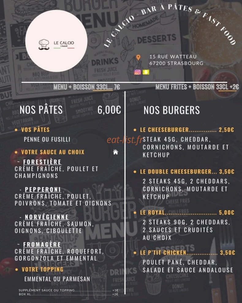 Le Calcio — carte page 1